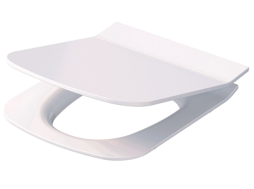 Cersanit Essentials Mesto Square Slim Duroplast Antibacterial Soft-Close Toilet Seat K98-0353
